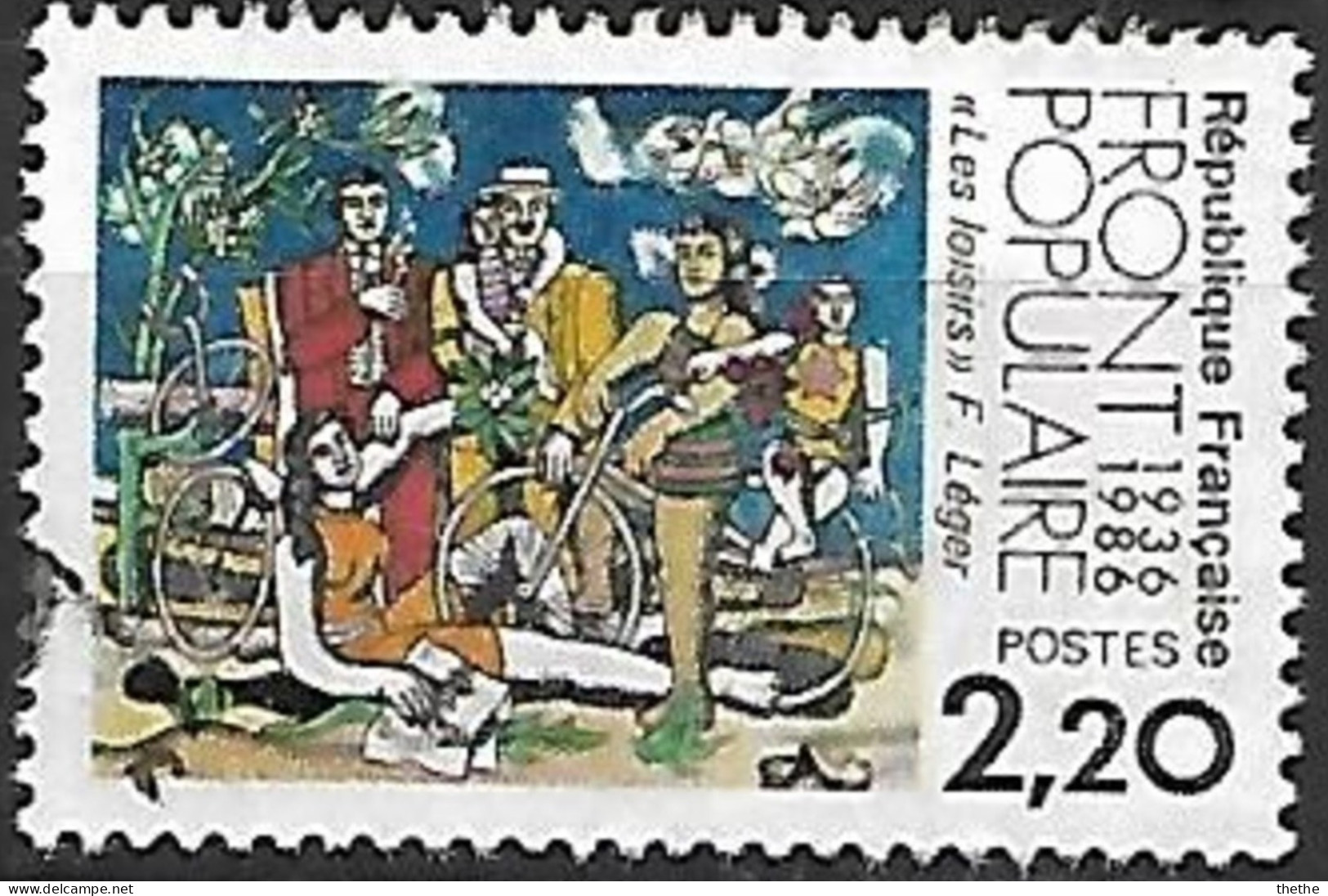 FRANCE - Front Populaire 1936-1986 ‘Les Loisirs’ Fernand Léger - Gebruikt