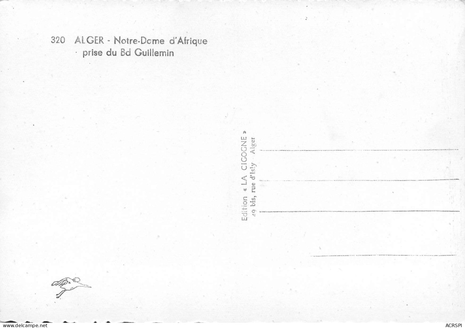 ALGERIE ALGER Notre Dame D'Afrique Prise Du BD Guillemin  N° 74 \MK3019 - Algerien