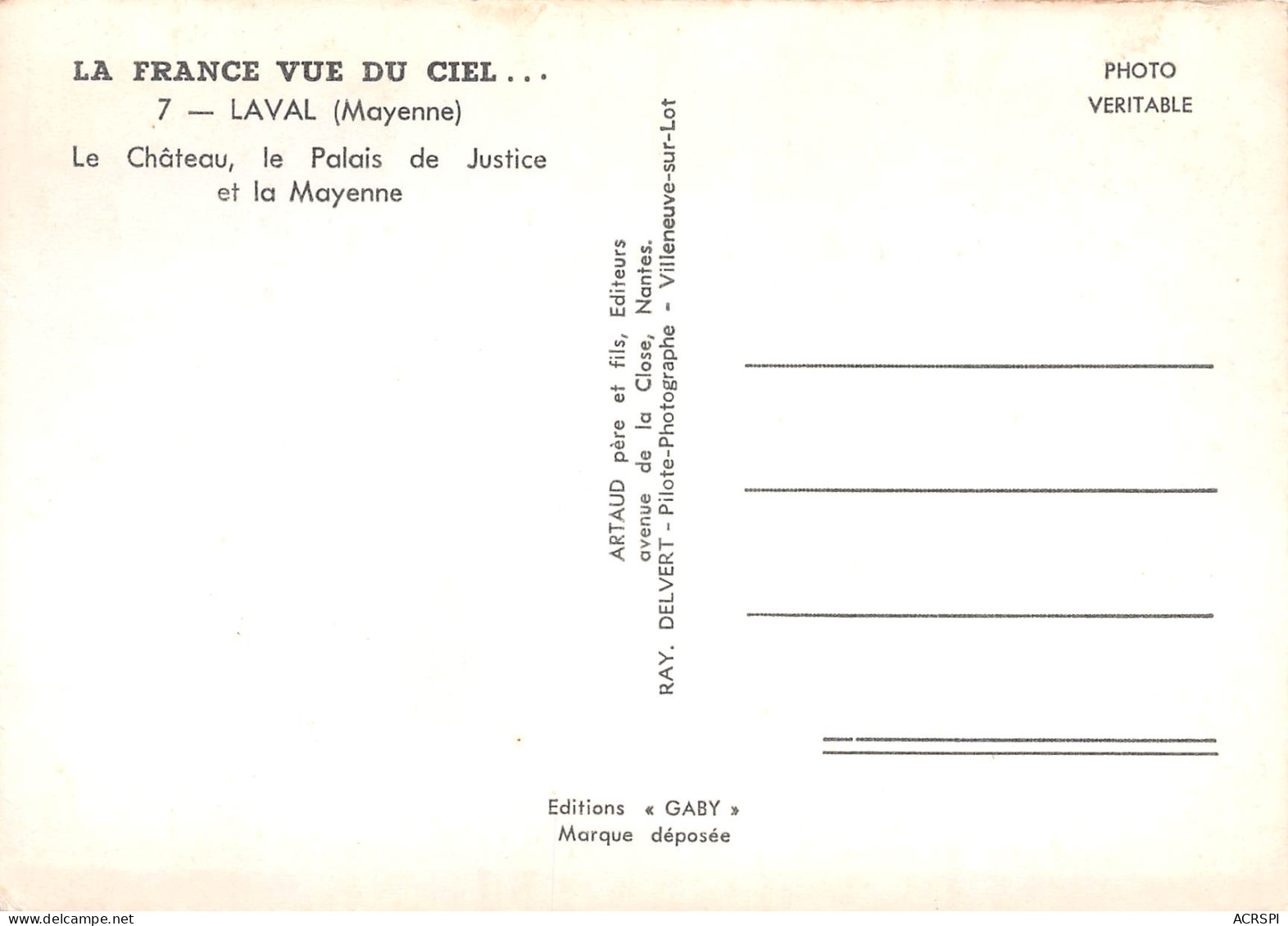 LAVAL Le Palais De Justice Et La Mayenne   N° 106 \MK3019 - Laval