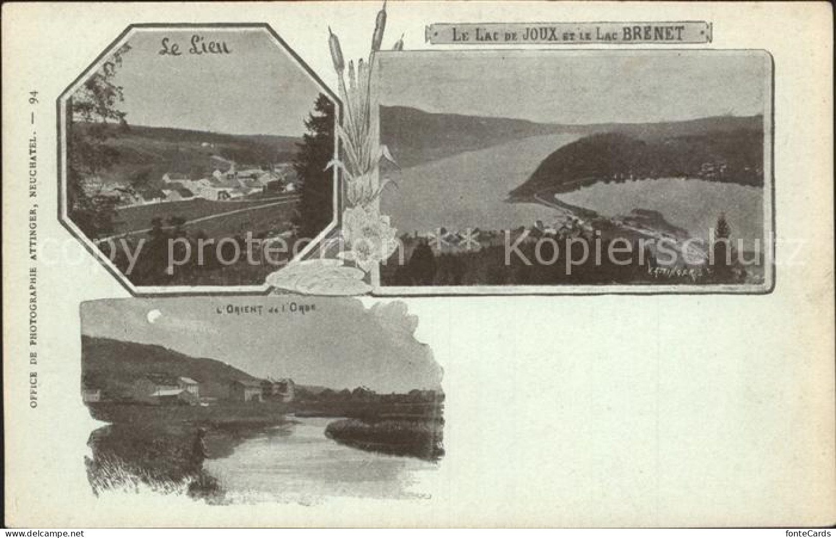 11918992 Le Lieu Panorama Lac De Joux Et Lac Brenet Orion De L'Orbe Le Lieu - Sonstige & Ohne Zuordnung