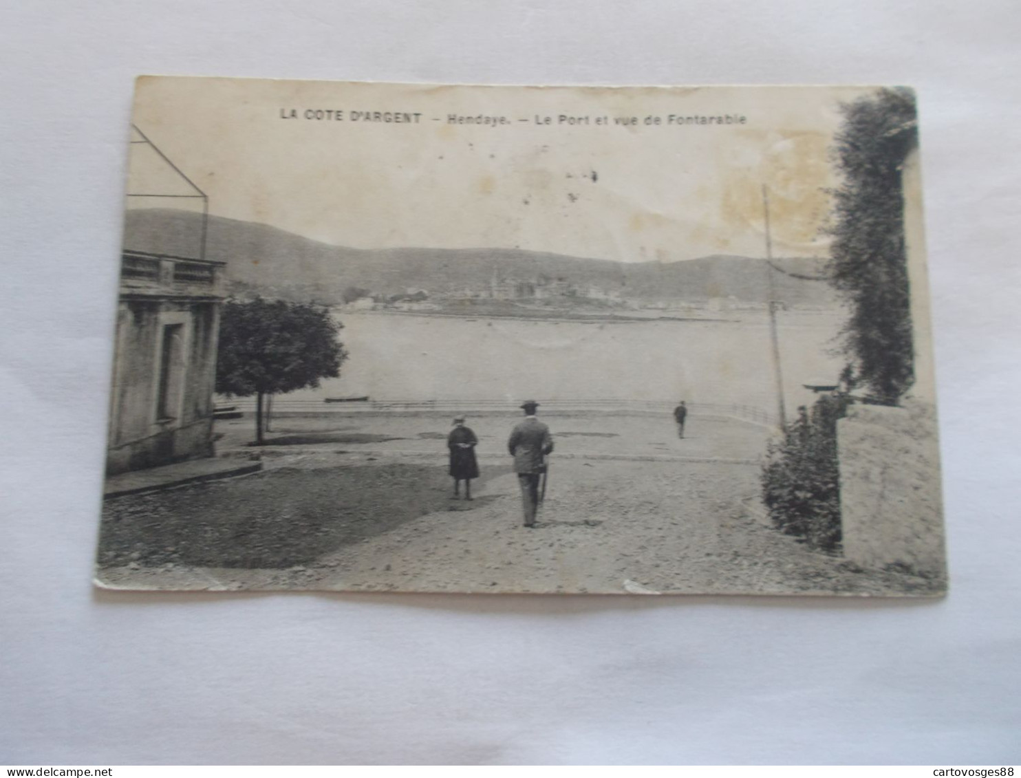 HENDAYE  ( 64 Pyrenees Atlantiques ) LE PORT ET VUE SUR FONTARABIE  ANIMEES  1909 - Hendaye