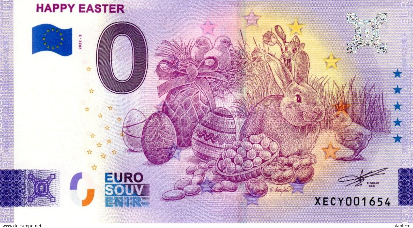 Billet Touristique - 0 Euro - Allemagne - Happy Easter (2022-3) - Essais Privés / Non-officiels
