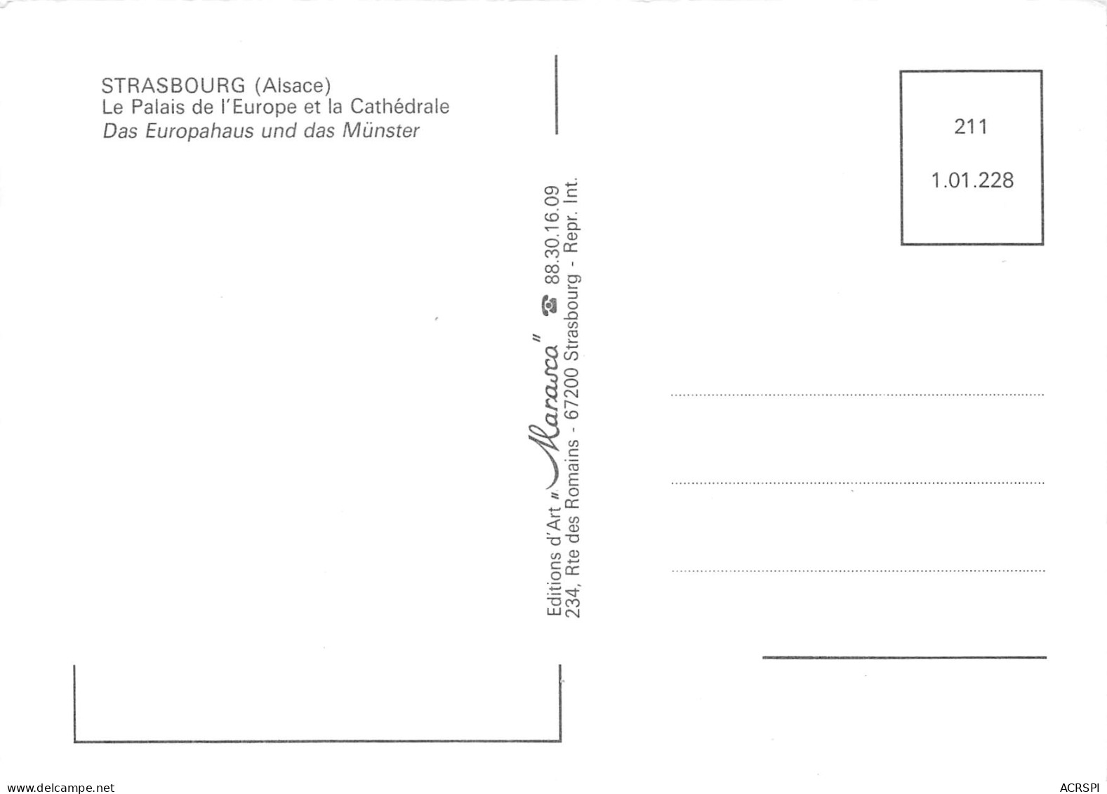 STRASBOURG  Le Palais De L'Europe  Architecte Henry Bernard Sitz Des Europarats Sièges Du Conseil  N°141 \MK3021 - Strasbourg