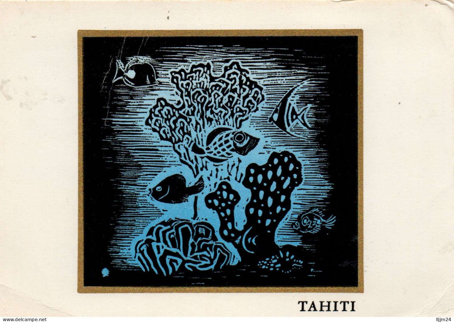 - TAHITI - Bois Gravé De Pierre Heymann - ( 1545 ) - Polynésie Française