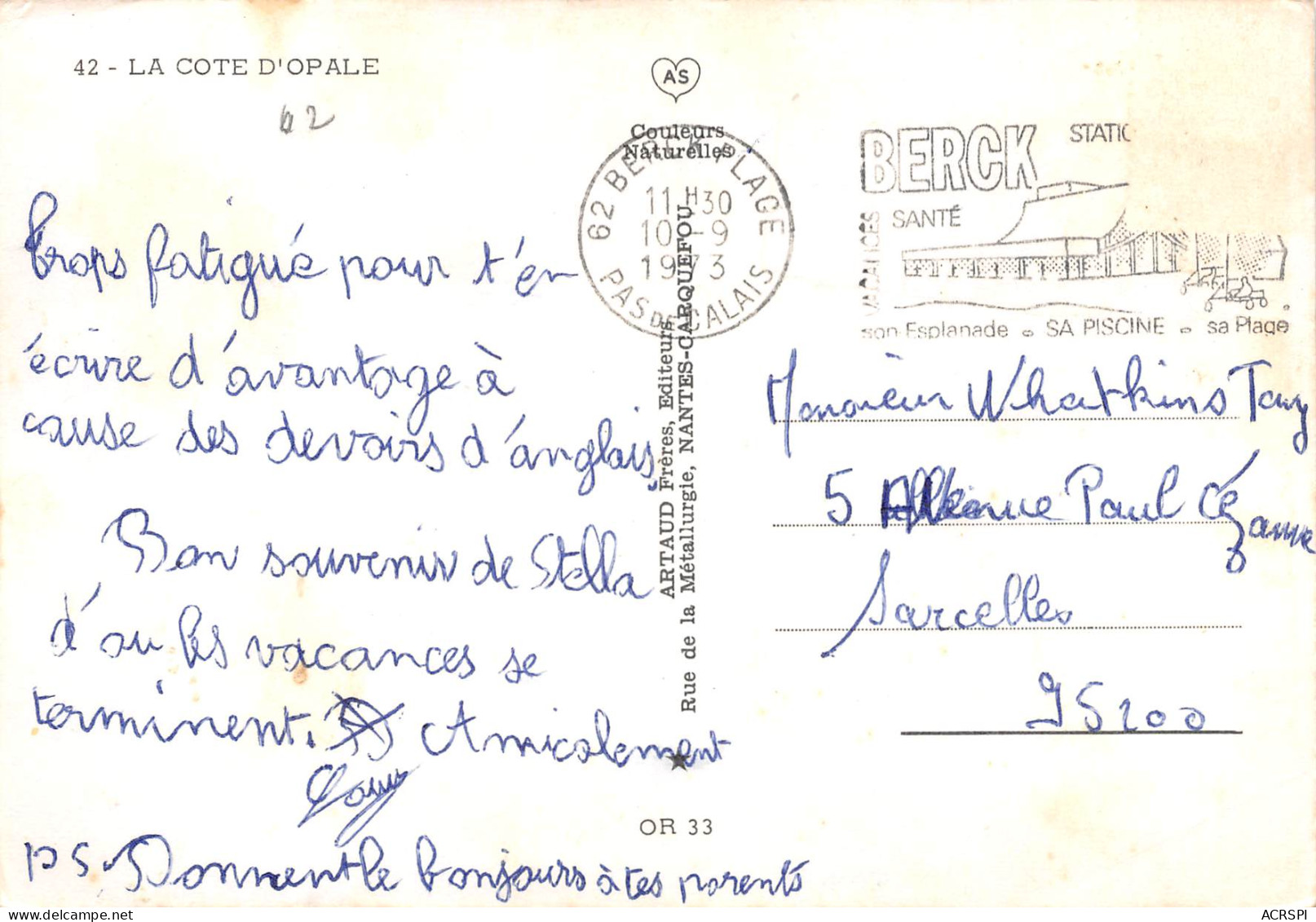 62  Souvenir De La Cote D'opale N° 85 \MK3024 - Saint Pol Sur Ternoise