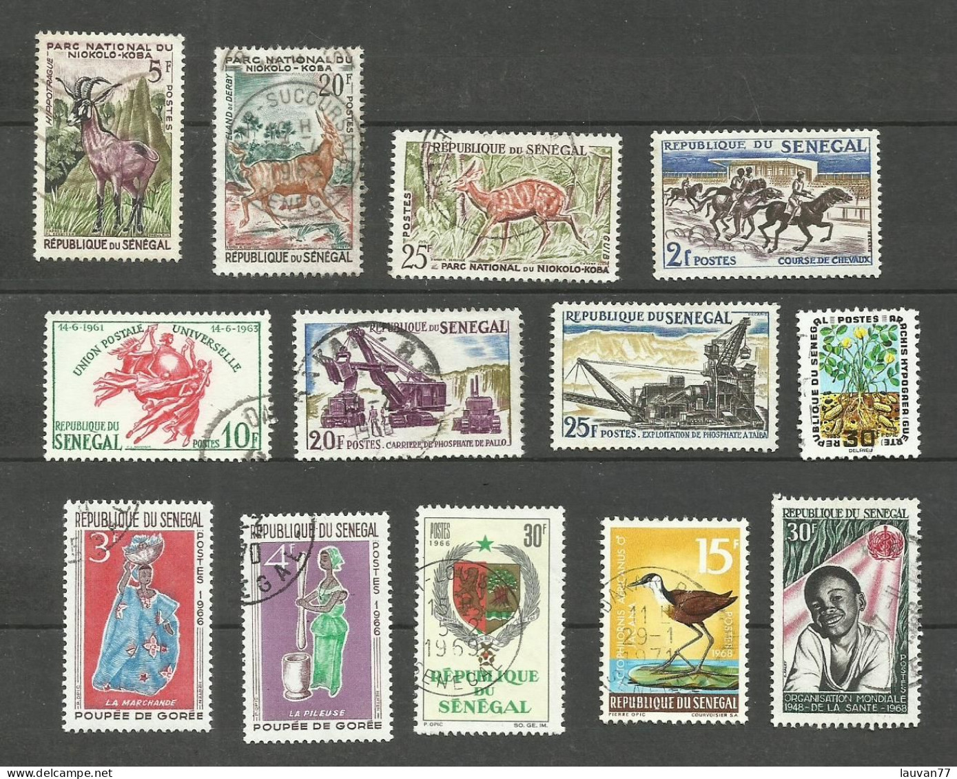 SENEGAL N°198, 201, 202, 207, 223, 238, 239, 265, 268, 269, 279, 310, 313 Cote 4.60€ - Used Stamps