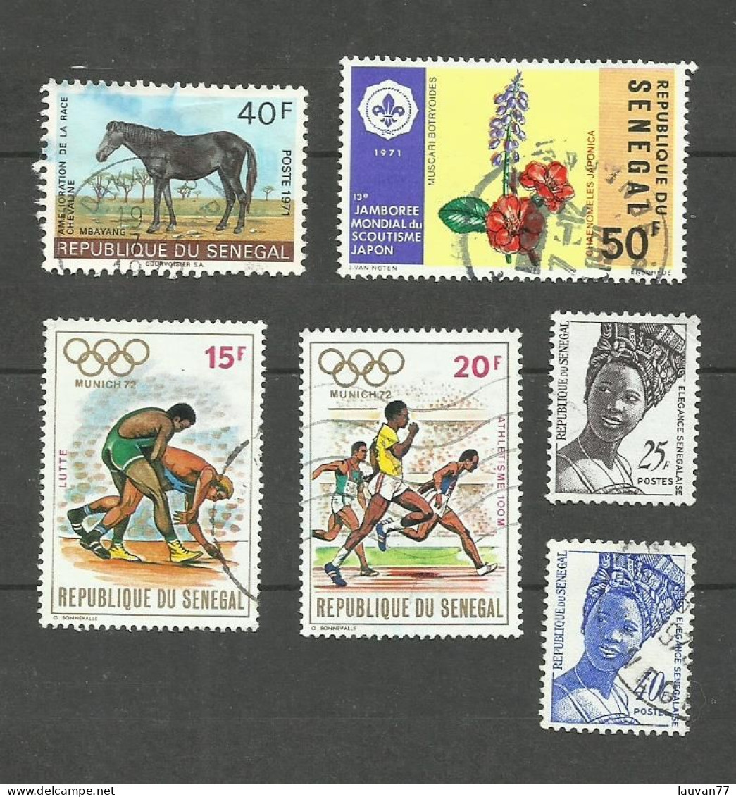 SENEGAL N°343, 352, 368, 369, 373, 374 Cote 4.10€ - Used Stamps