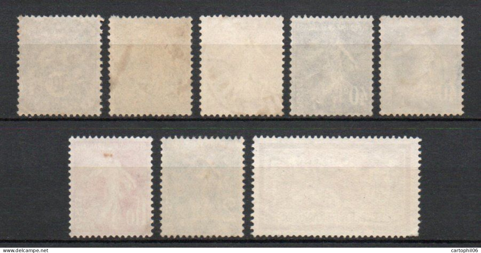 - FRANCE N° 233/40 Oblitérés - Série Type Blanc, Semeuse Et Merson 1927-31 (8 Timbres) - - Used Stamps