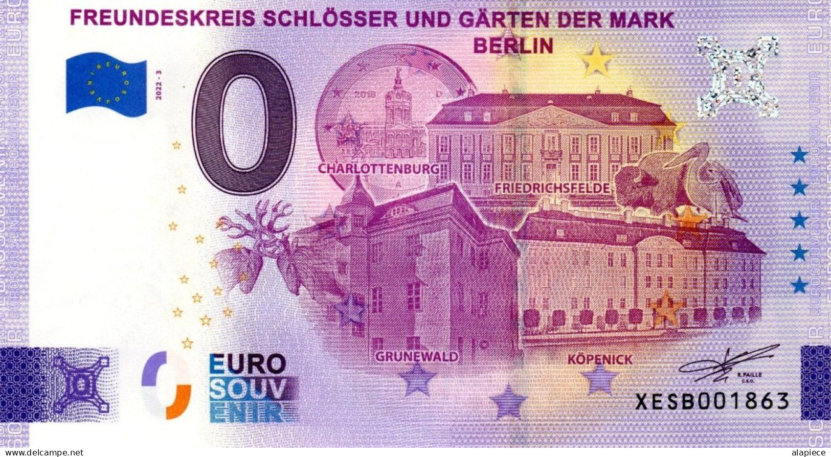 Billet Touristique - 0 Euro - Allemagne - Freundeskreis Schlösser Und Gärten Der Mark Berlin (2022-3) - Essais Privés / Non-officiels