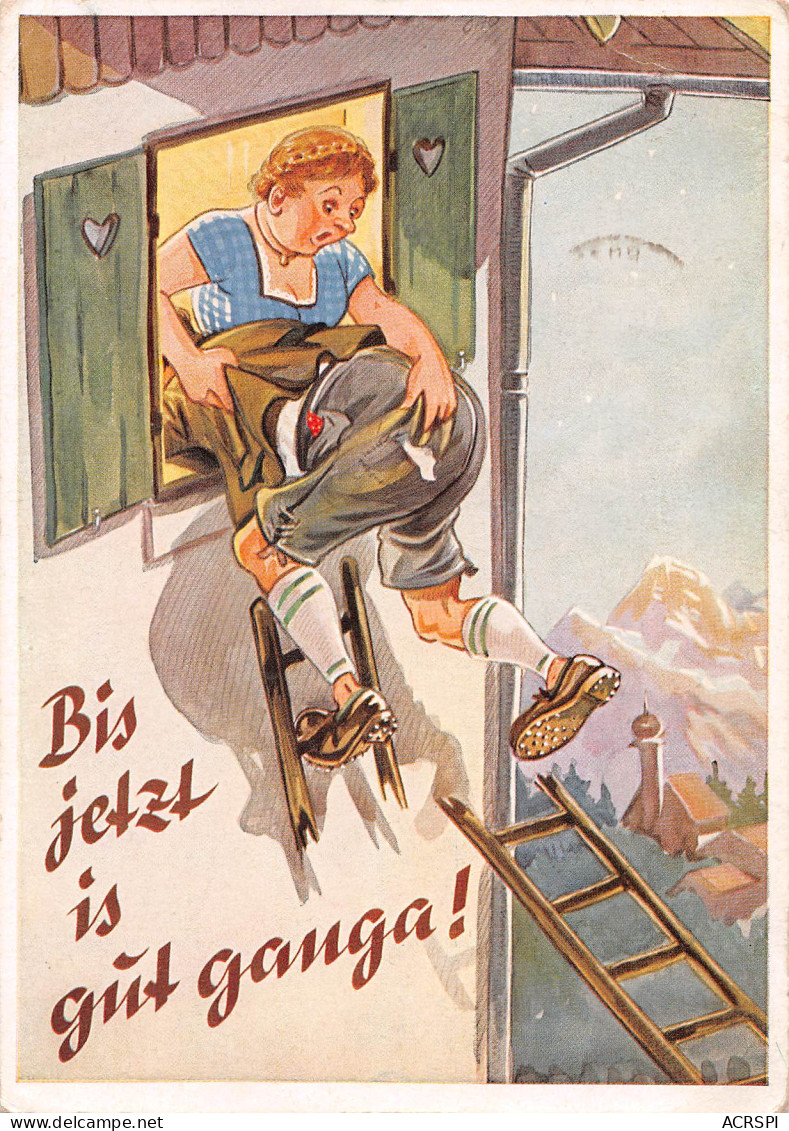 BIS JETZT IS GUT GANGA August Lengauer Munchen 38 Allemagne  N° 64 \MK3026 - Humour