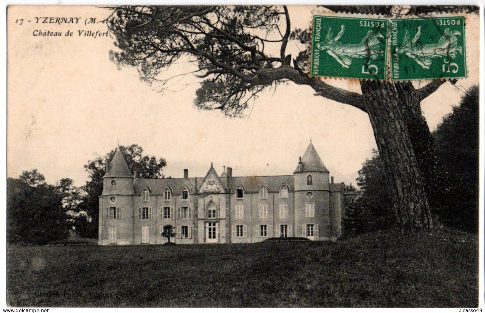 Maine Et Loire , Yzernay , Château De Villefort - Sonstige & Ohne Zuordnung