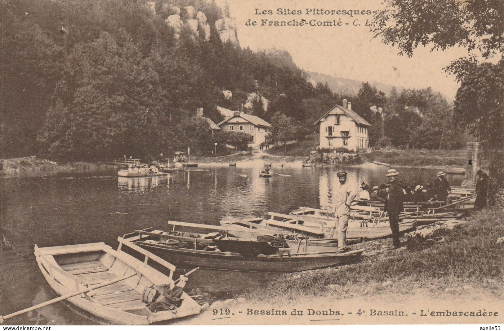 Sites Pittoresques De Franche-Comté 25 (10328) Bassins Du Doubs - 4 E Bassin - L'Embarcadère, Rare - Autres & Non Classés