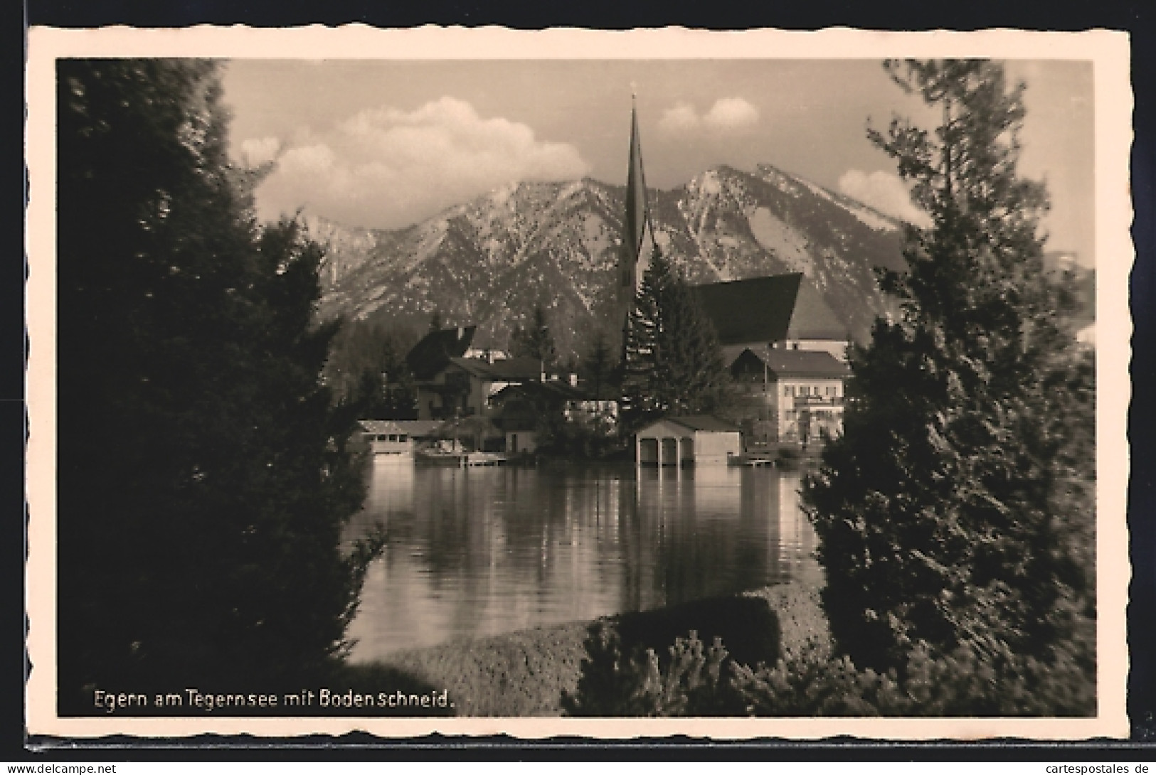 AK Egern, Tegernsee Mit Bodenschneid  - Tegernsee