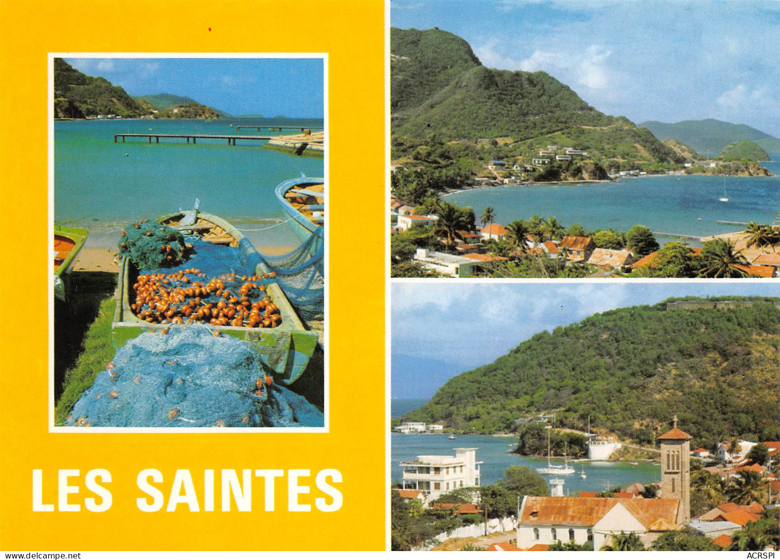 97 GUADELOUPE  LES SAINTES Terre De Haut Barque Saintoise Le Bourg L'église  N° 53  \MK3027 - Basse Terre