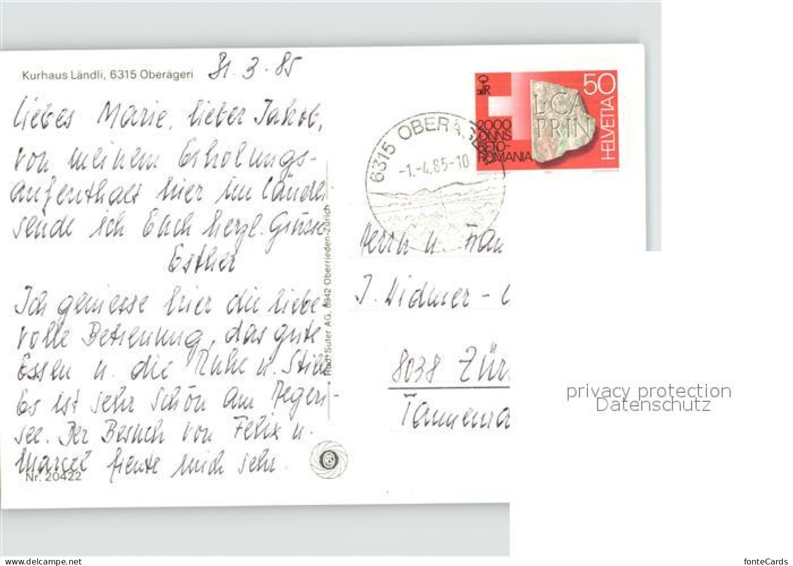 11917563 Oberaegeri Kurhaus Laendli Oberaegeri - Other & Unclassified