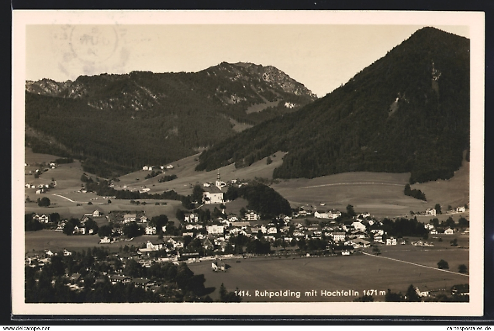 AK Ruhpolding, Ortsansicht Gegen Hochfelln  - Ruhpolding