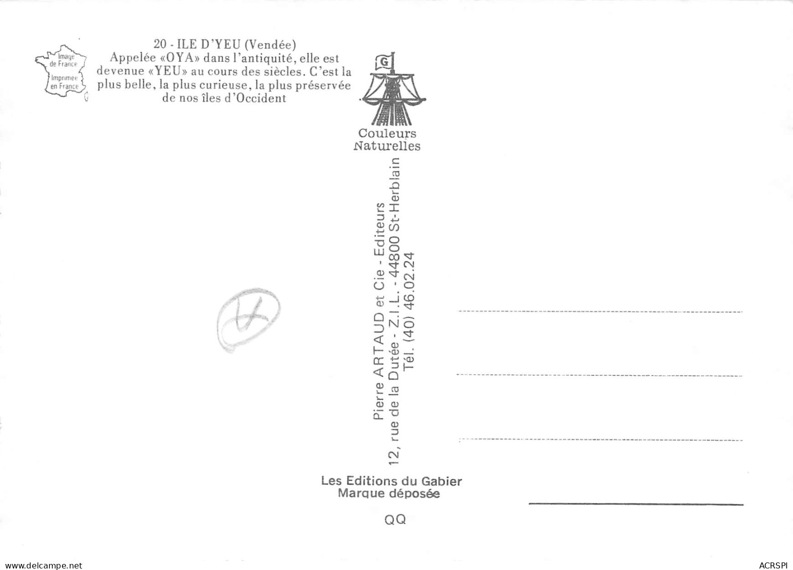 85  Île D'Yeu  Multivue N° 96  \MK3027 - Ile D'Yeu