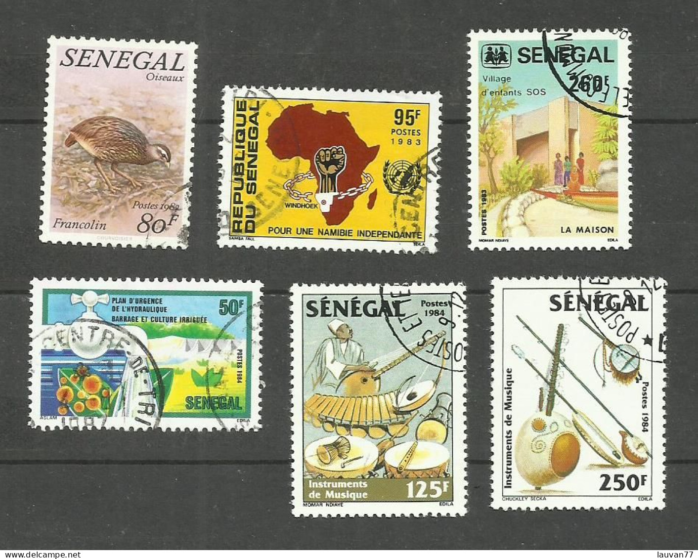 SENEGAL N°581, 593, 606, 628, 633, 634 Cote 5.35€ - Usati