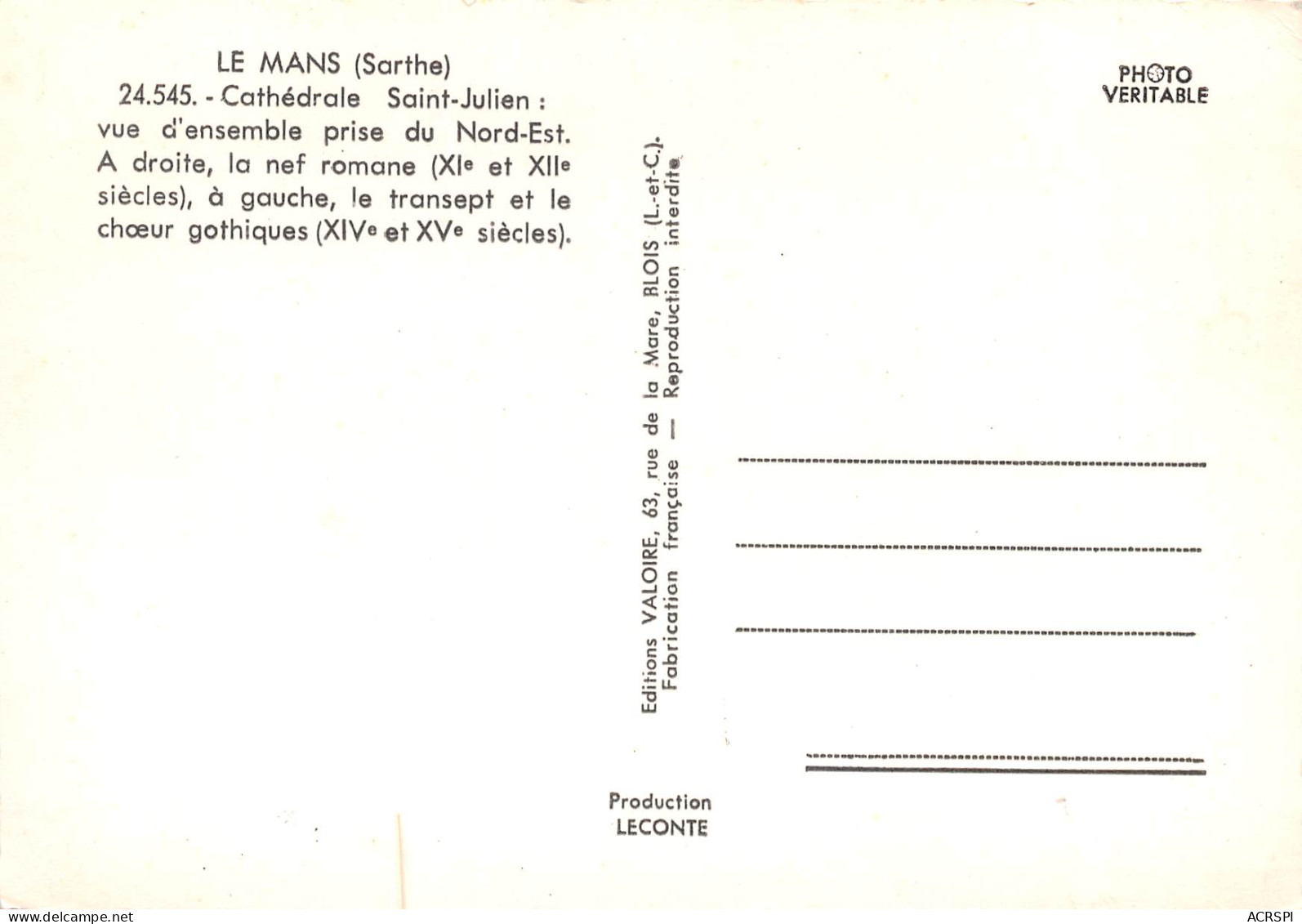 72 LE MANS   La Cathédrale Vue D'ensemble Coté Nord Est  N° 70 \MK3028 - Le Mans