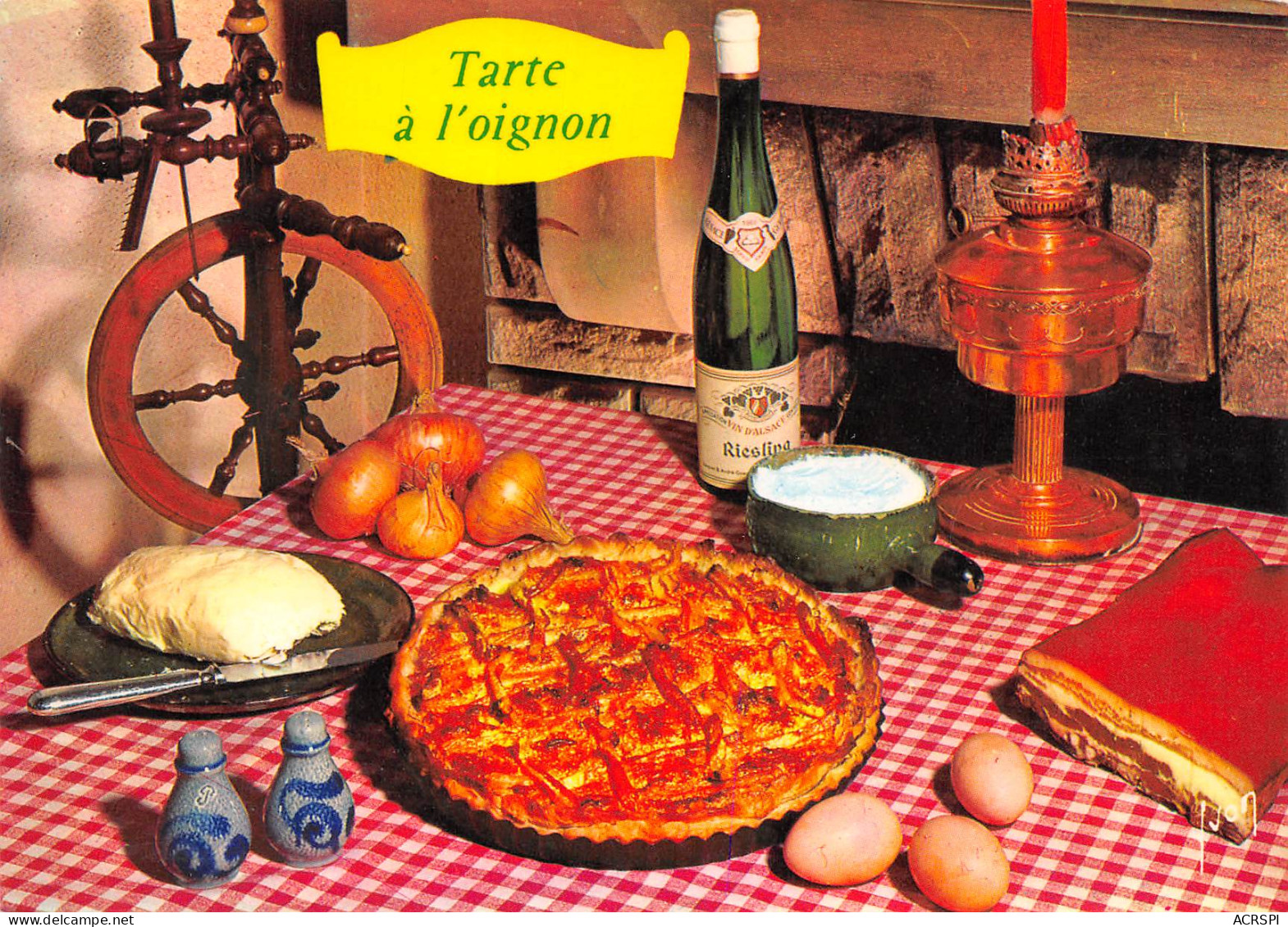 Tarte à L'oignon OBERNOISE Obernay  Recette  N° 2 \MK3029 - Recettes (cuisine)