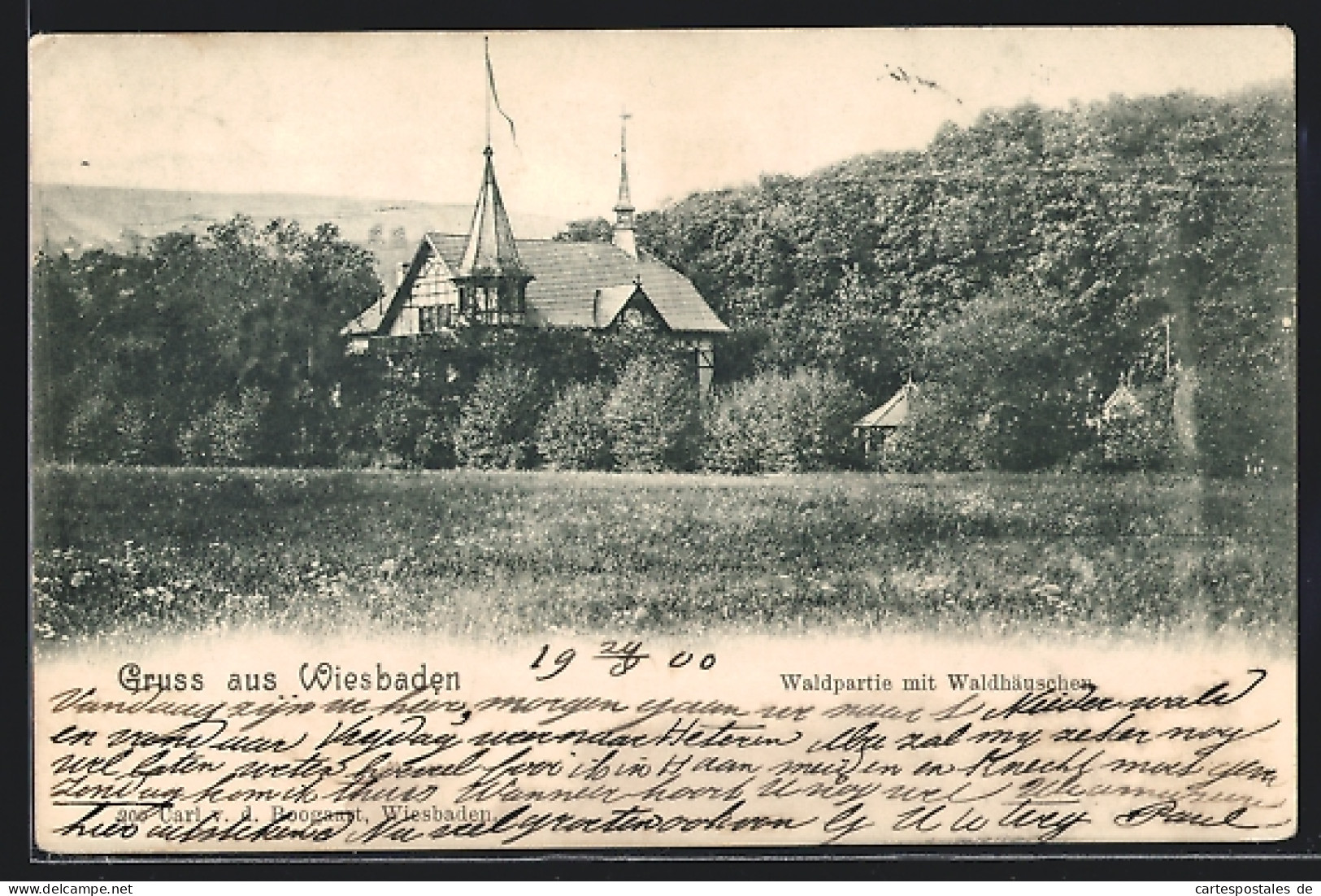 AK Wiesbaden, Waldpartie Mit Waldhäuschen  - Wiesbaden