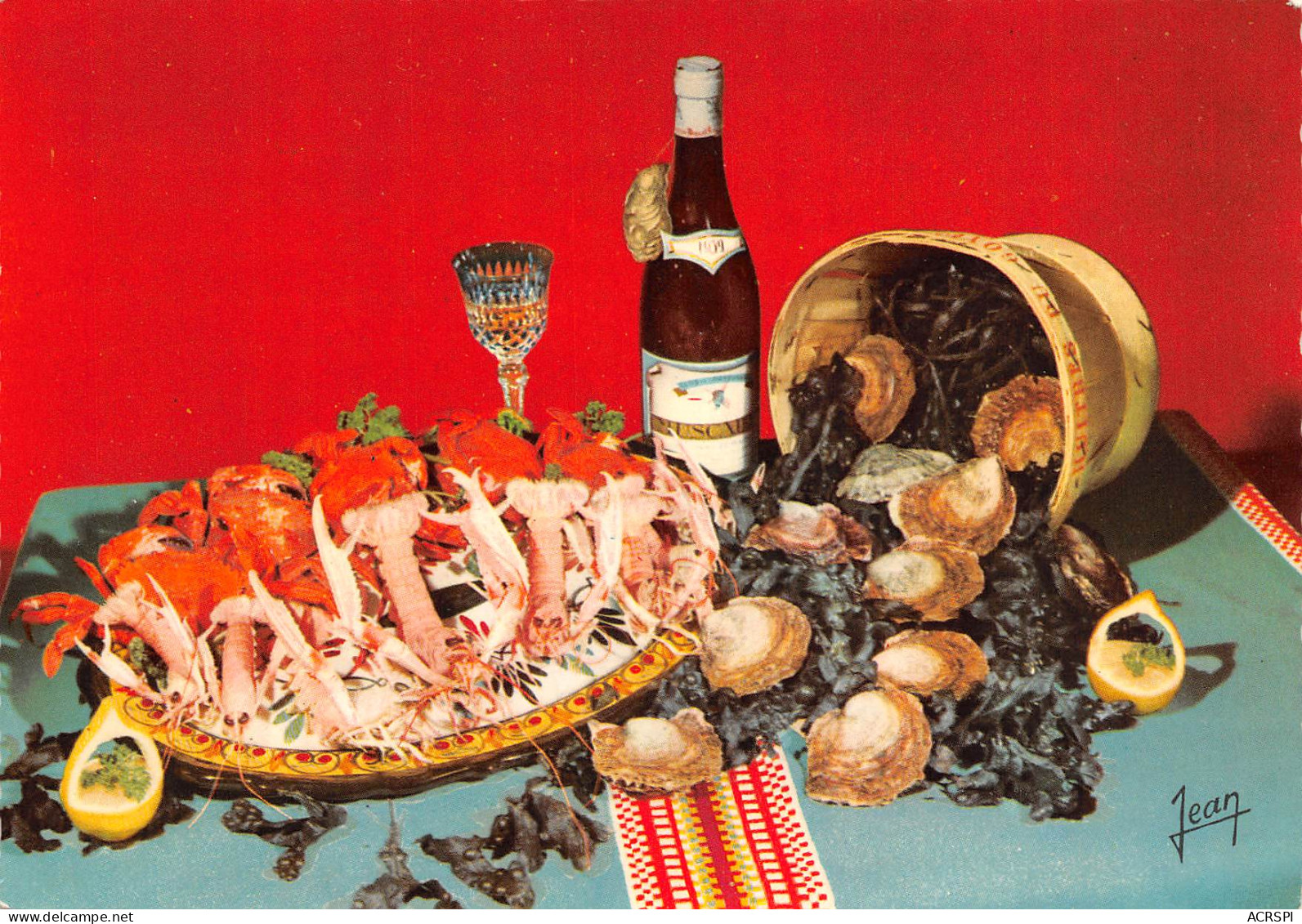 Recette Plateau De Fruits De Mer Et Muscadet NANTES Audierne   N° 11 \MK3029 - Recettes (cuisine)