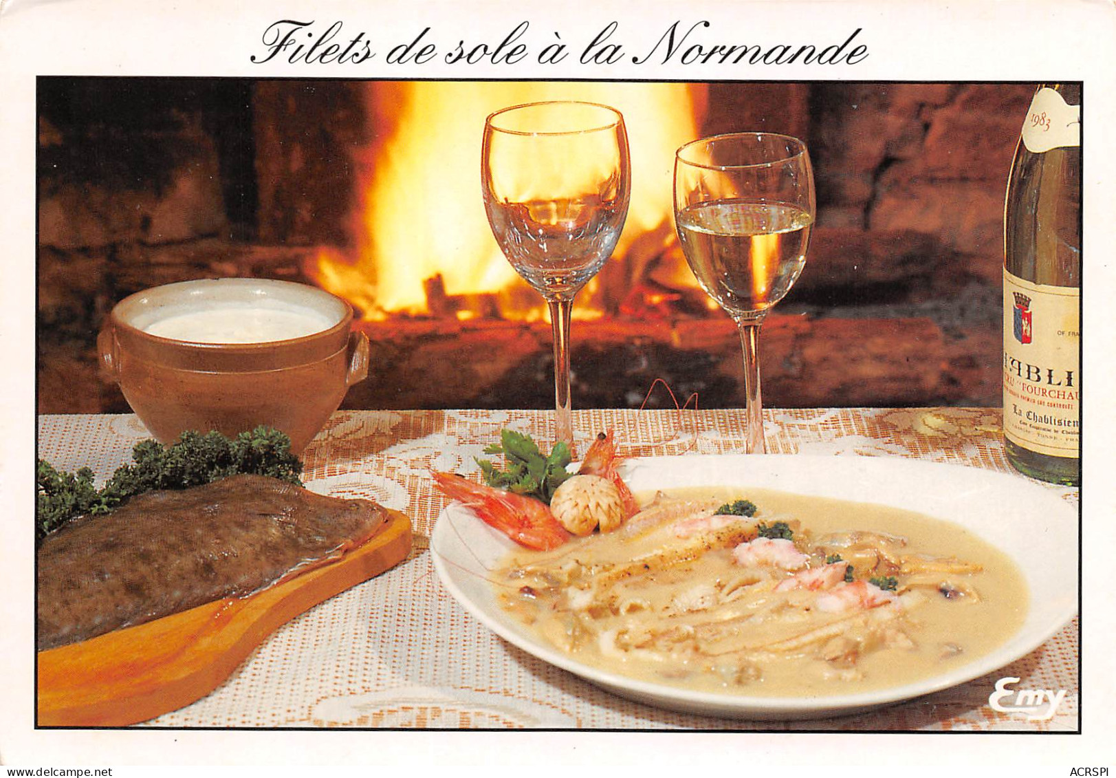 Recette Soles à La Normande Sole Bretteville Sur Odon  Caen   N° 22 \MK3029 - Recipes (cooking)