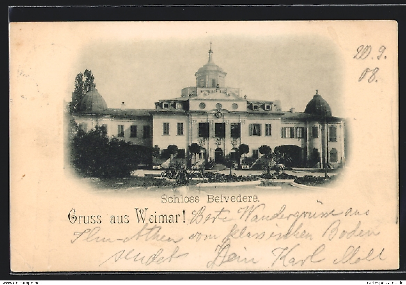 AK Weimar / Thüringen, Schloss Belvedere Mit Anlagen  - Weimar