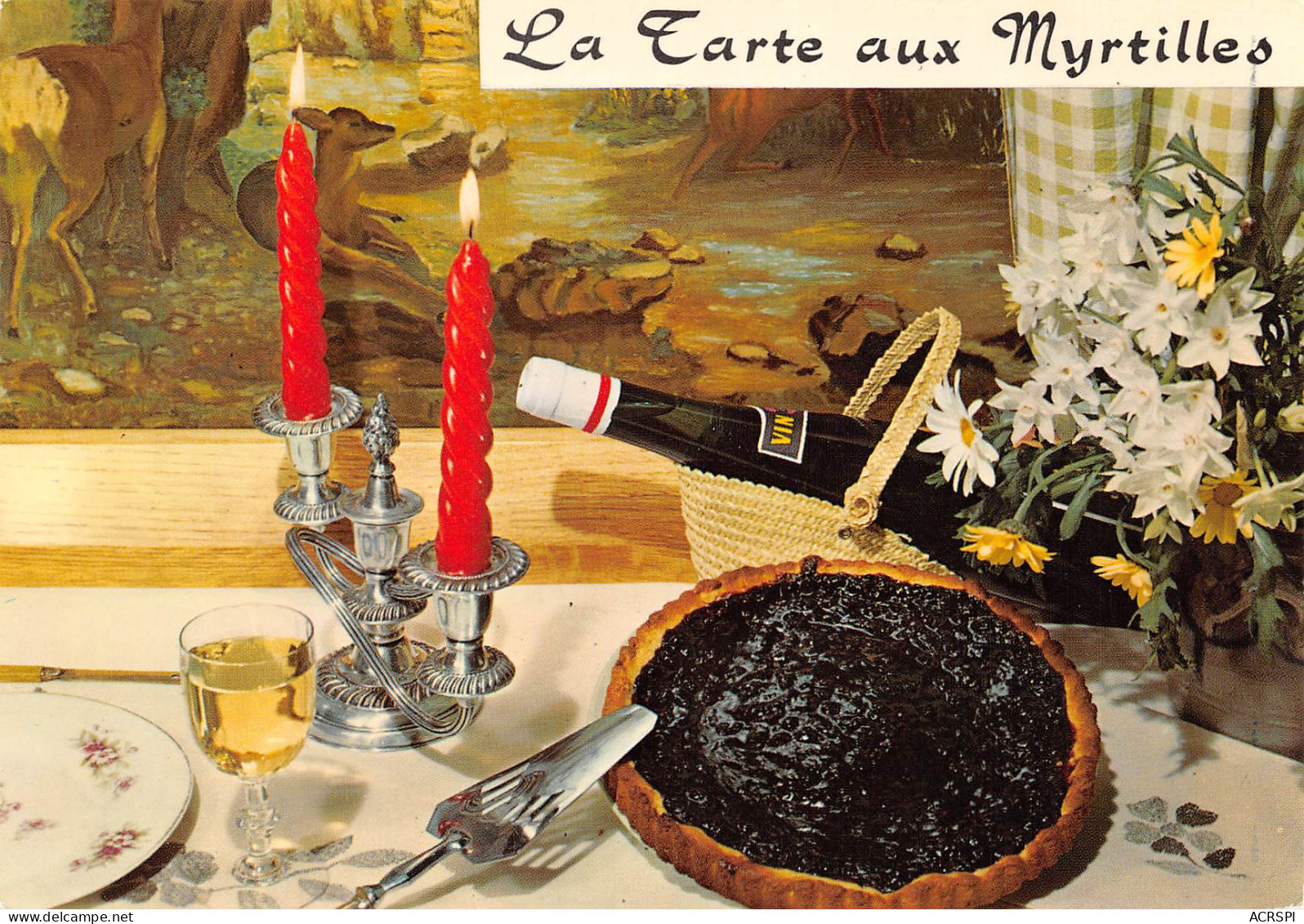 Recette TARTE Aux Myrtilles Par Emilie Bernard Cliché Appollot GRASSE N° 34 \MK3029 - Recettes (cuisine)