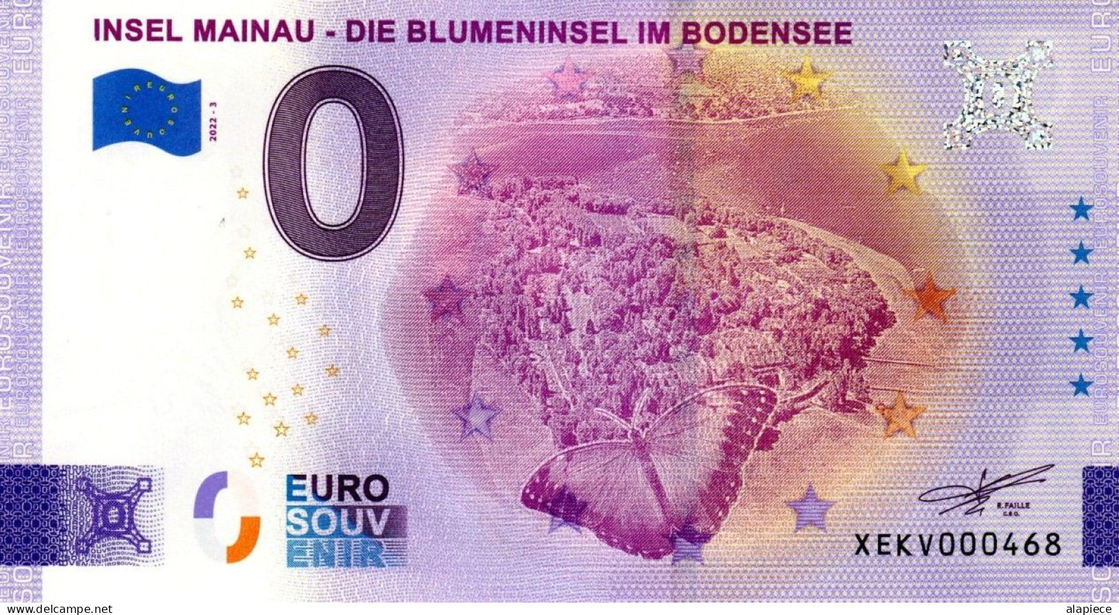 Billet Touristique - 0 Euro - Allemagne - Insel Mainau (2022-3) - Essais Privés / Non-officiels