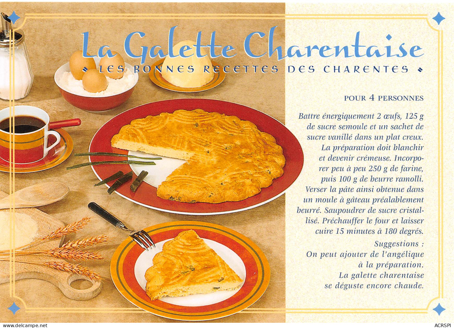 Recette De La Galette Charentaise Beurlay   N° 55 \MK3029 - Recettes (cuisine)