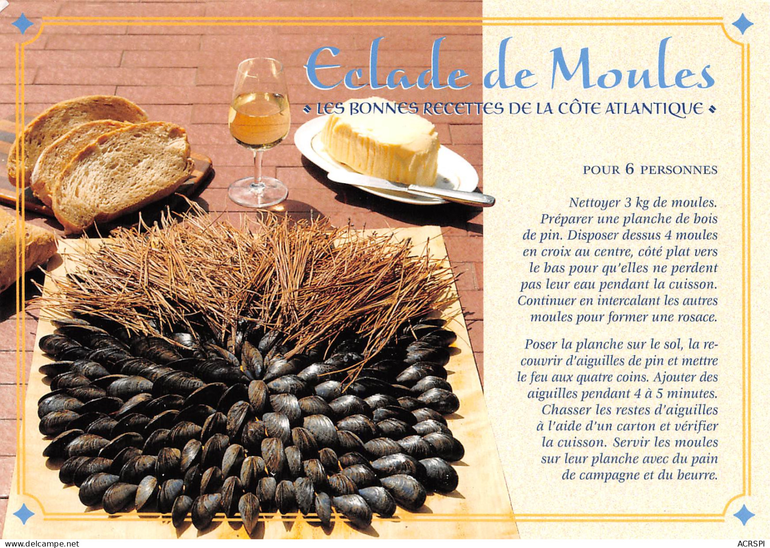 Recette De L'ÊCLADE De Moules De Bouchot CHARRON Chatelaillon-Plage Oléron Ré N° 58 \MK3029 - Recipes (cooking)