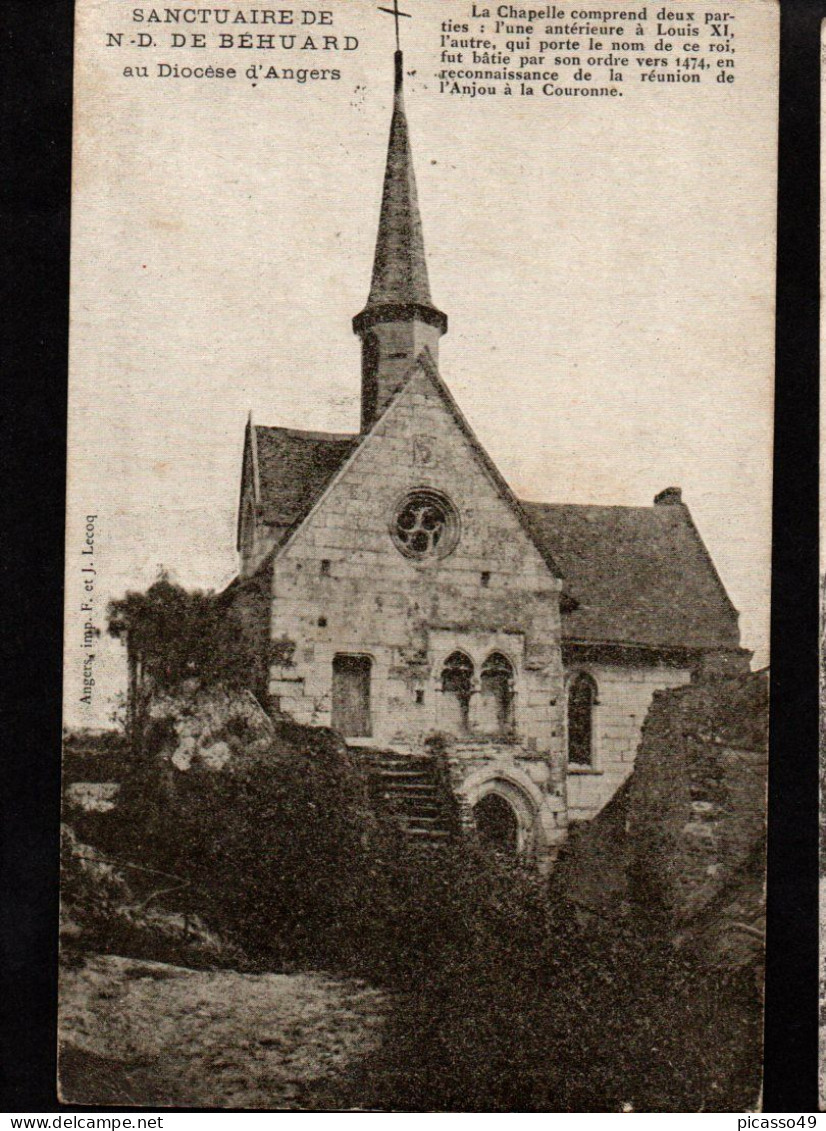 Maine Et Loire , Béhuard , Sanctuaire De N D De Behuard - Sonstige & Ohne Zuordnung