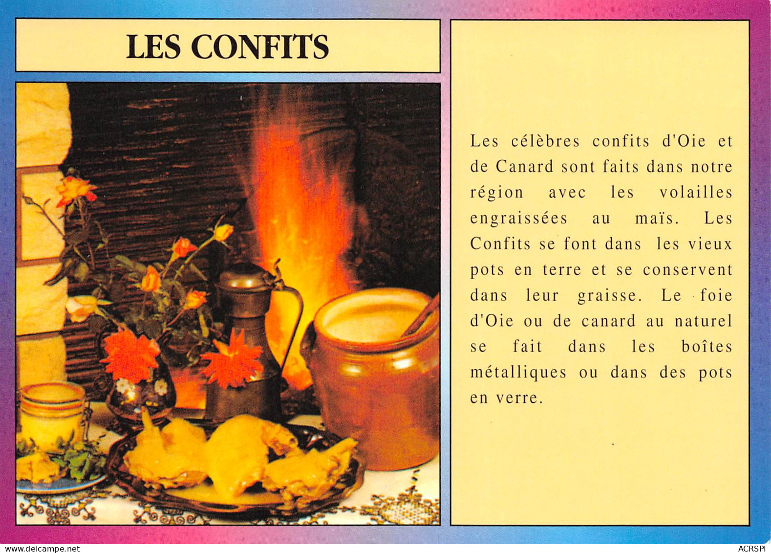 Recette Les Confits D'oie Et De Canard TOULOUSE  N° 66 \MK3029 - Recetas De Cocina