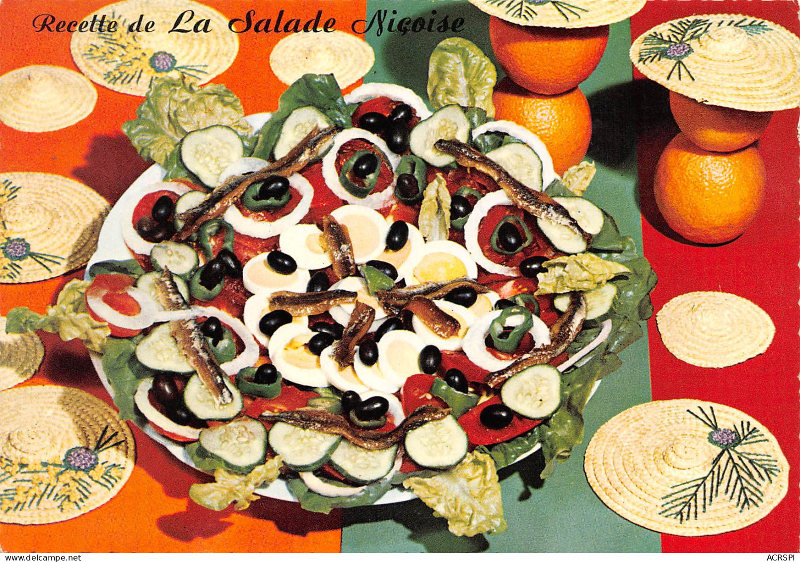 Recette SALADE NICOISE Nice Par Emilie BERNARD Grasse  N° 71 \MK3029 - Recetas De Cocina