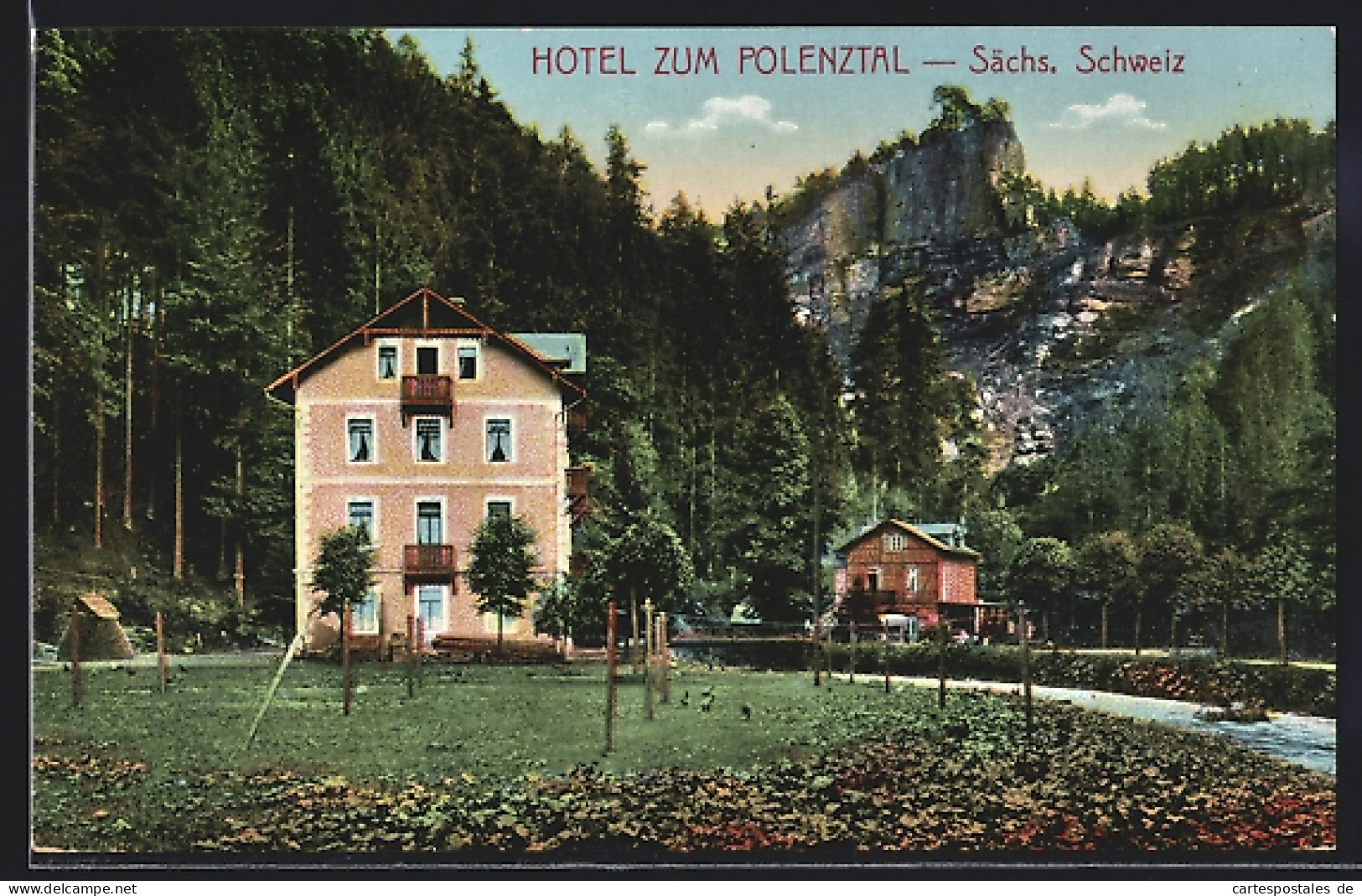 AK Hohnstein /Sa., Hotel Zum Polenztal Mit Umgebung  - Hohnstein (Sächs. Schweiz)