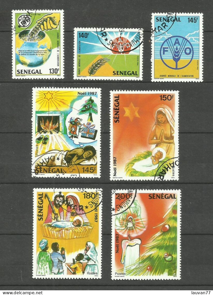 SENEGAL N°717 à 719, 738 à 741 Cote 5.25€ - Used Stamps