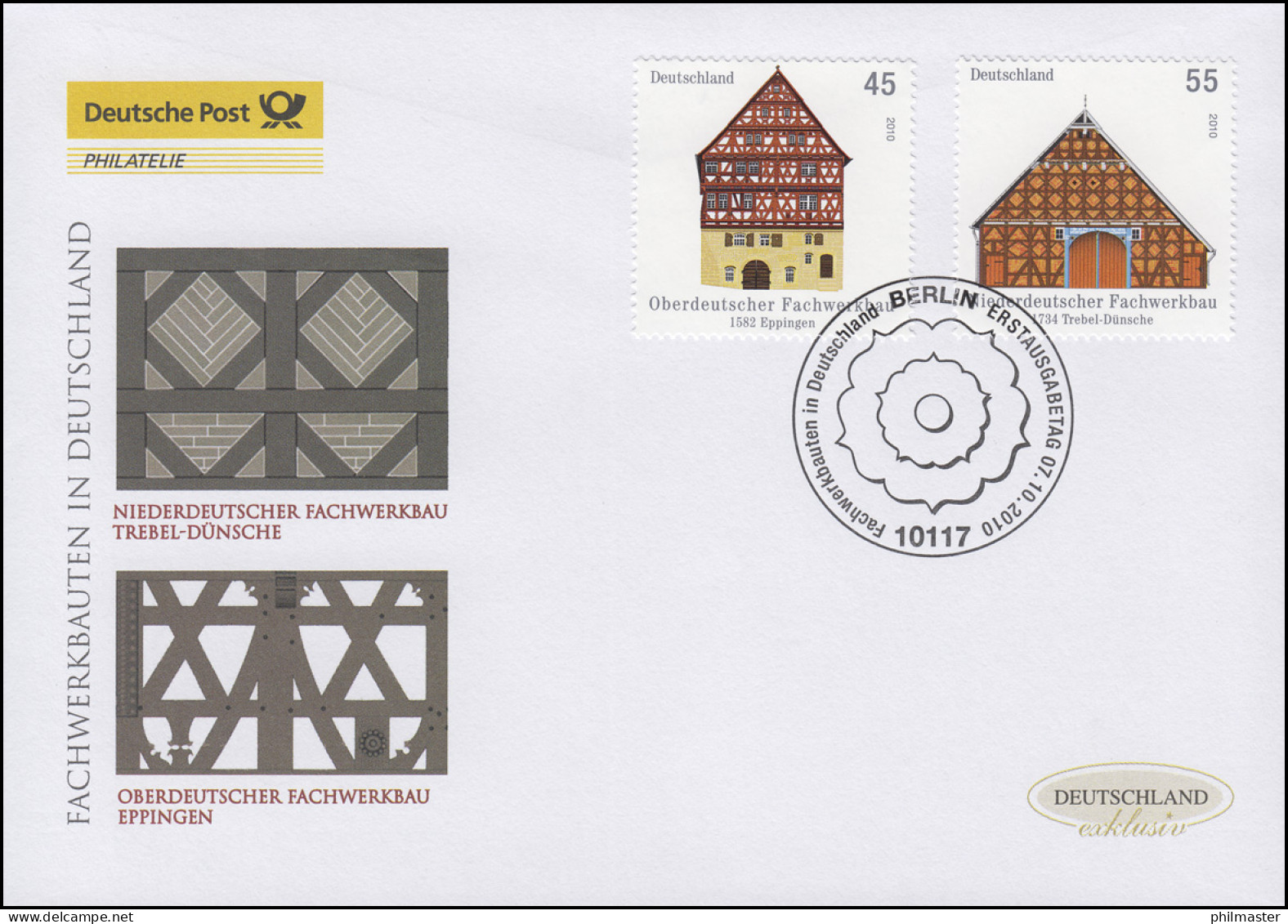 2823-2824 Fachwerk Trebel-Dünsche, Eppingen - FDC Deutschland Exklusiv - Storia Postale