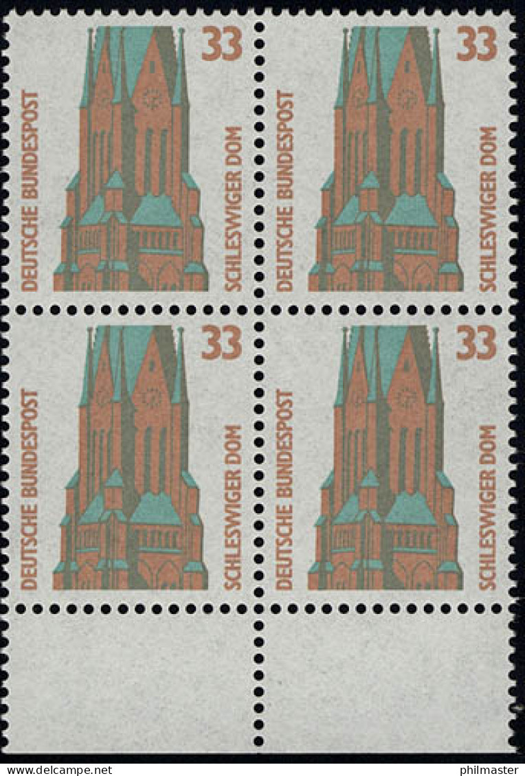 1399 SWK 33 Pf UR-Viererbl. ** Postfrisch - Unused Stamps