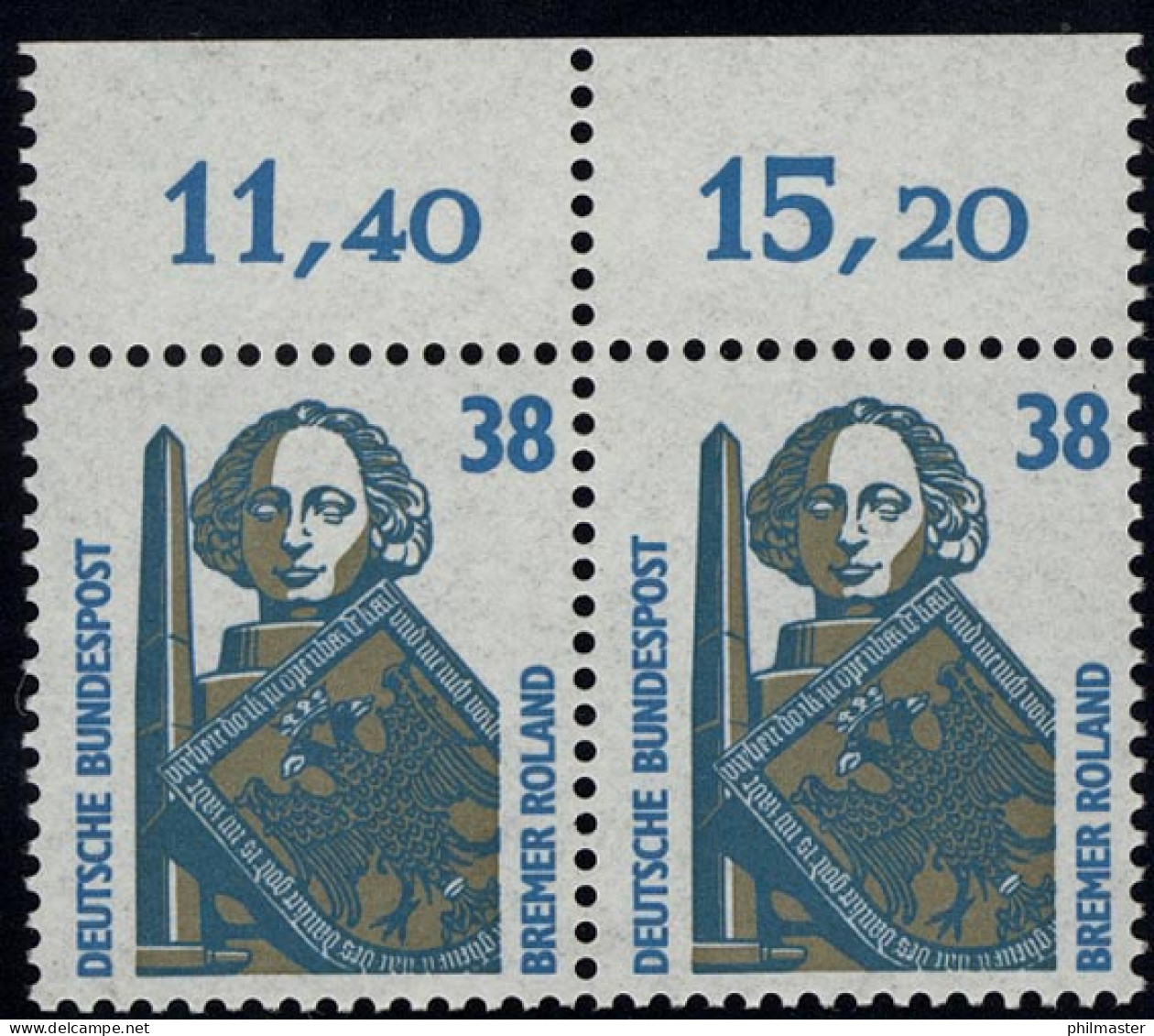 1400 SWK 38 Pf Paar OR ** Postfrisch - Unused Stamps