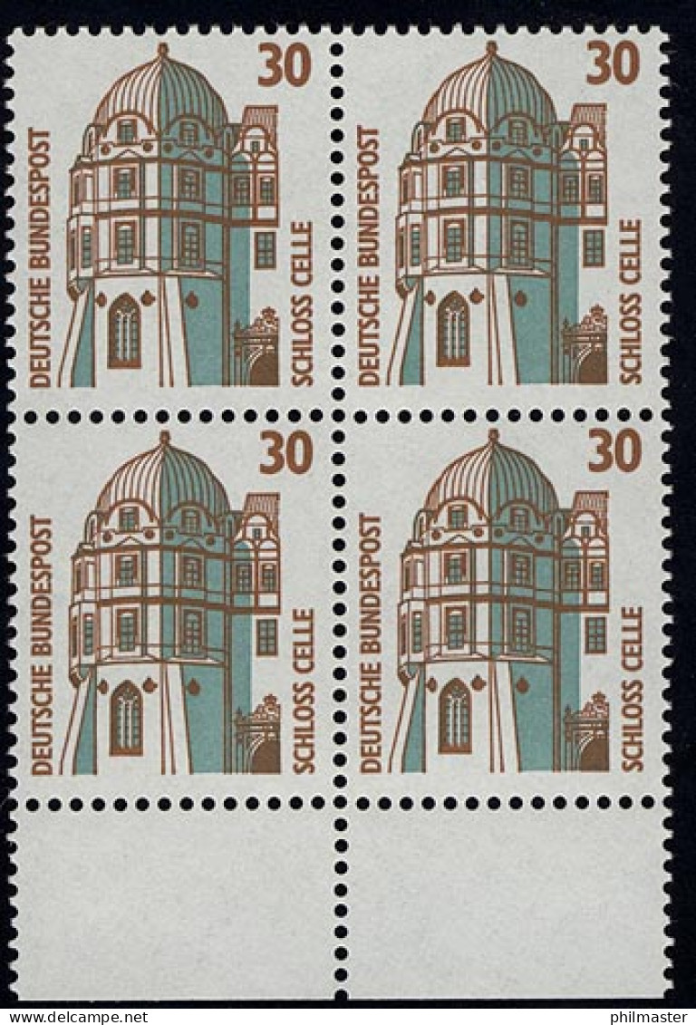1339 SWK 30 Pf UR-Viererbl. ** Postfrisch - Unused Stamps