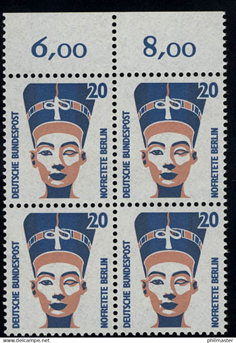 1398 SWK 20 Pf OR-Viererbl. ** Postfrisch - Unused Stamps