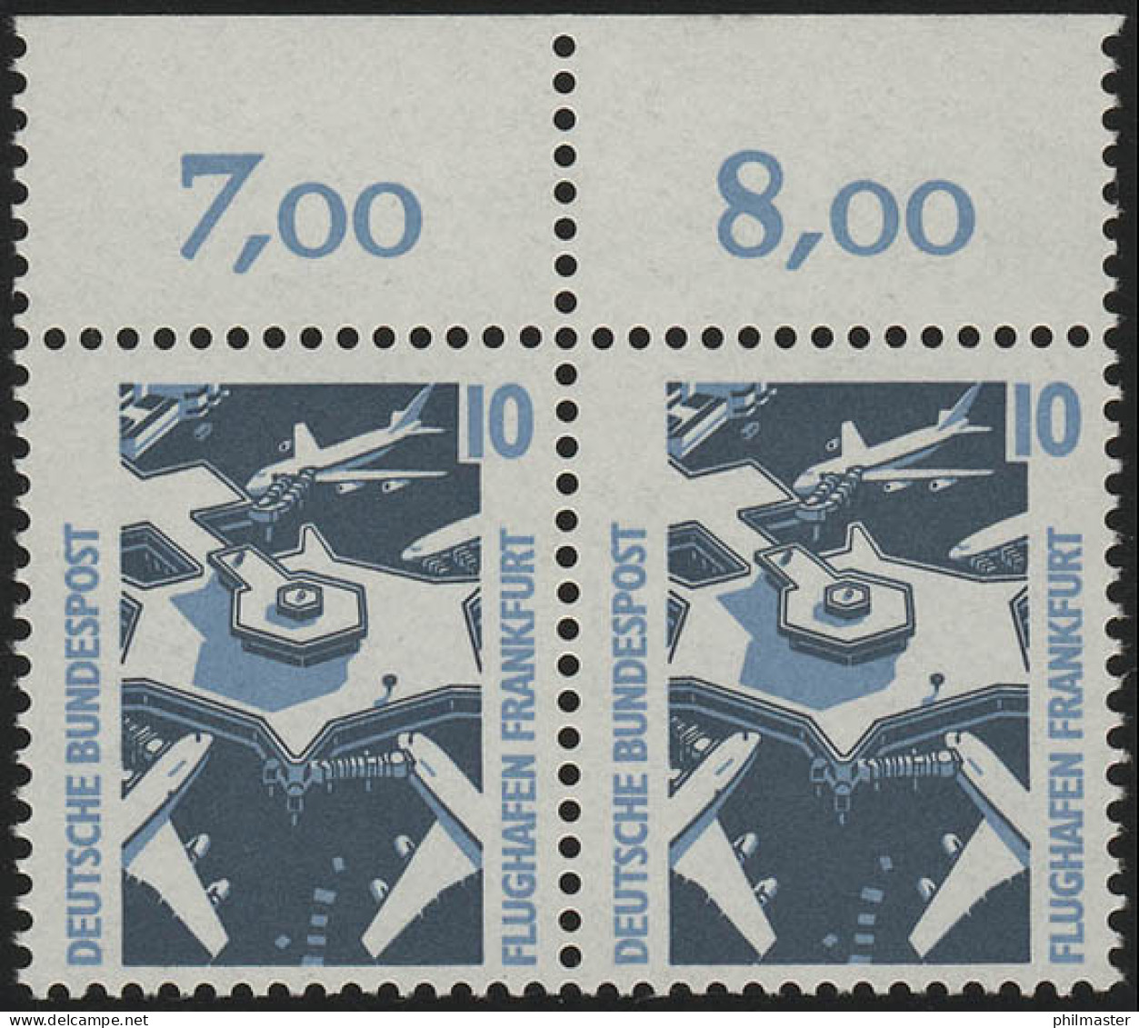 1347 SWK 10 Pf Paar OR ** Postfrisch - Unused Stamps