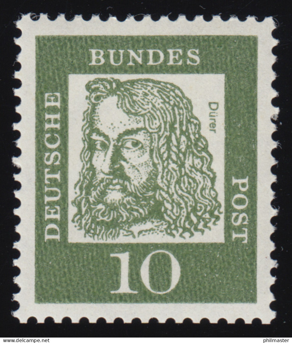 350x Bed. Deutsche X 10 Pf 1000er-Rolle, Einzelmarke + Nr. ** - Rollenmarken