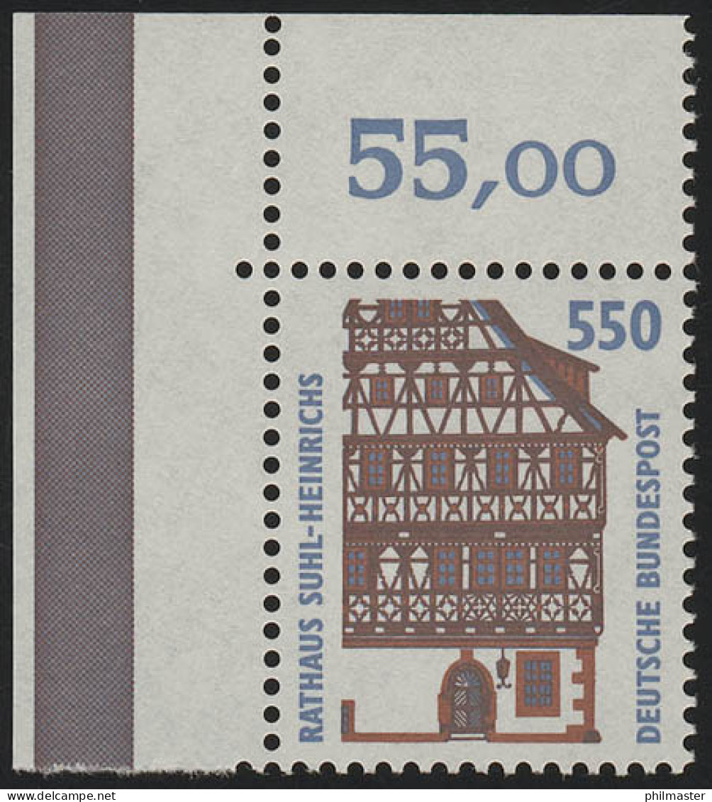 1746 SWK 550 Pf Ecke Ol OHNE Naht ** Postfrisch - Unused Stamps