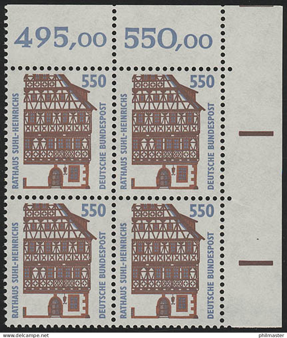 1746 SWK 550 Pf Eck-Vbl. Or  ** Postfrisch - Unused Stamps