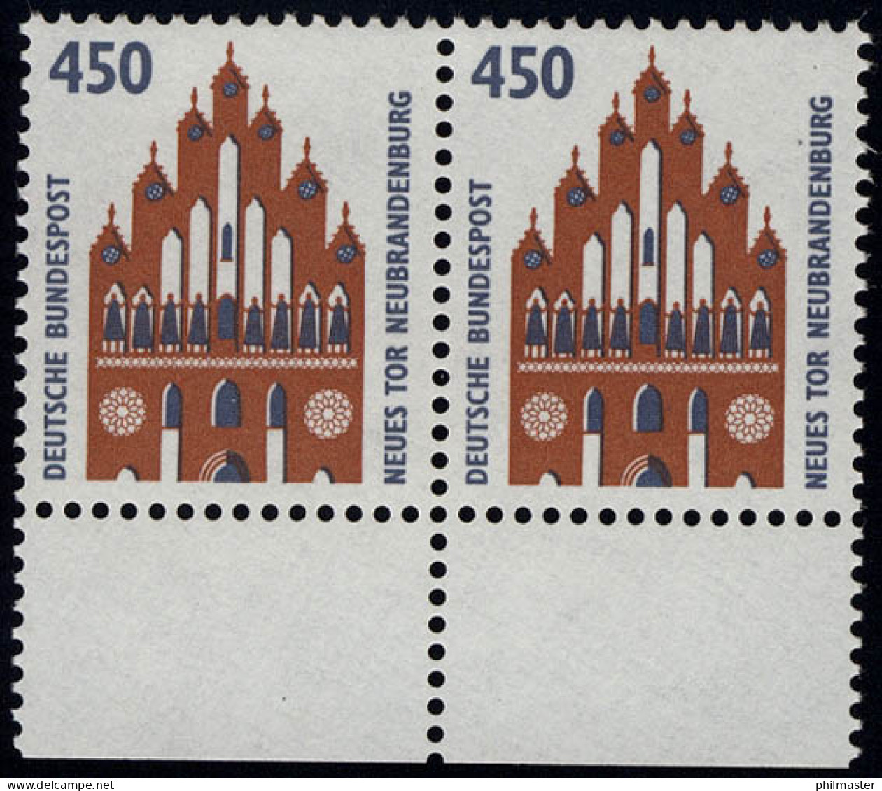 1623 SWK 450 Pf Paar UR ** Postfrisch - Unused Stamps
