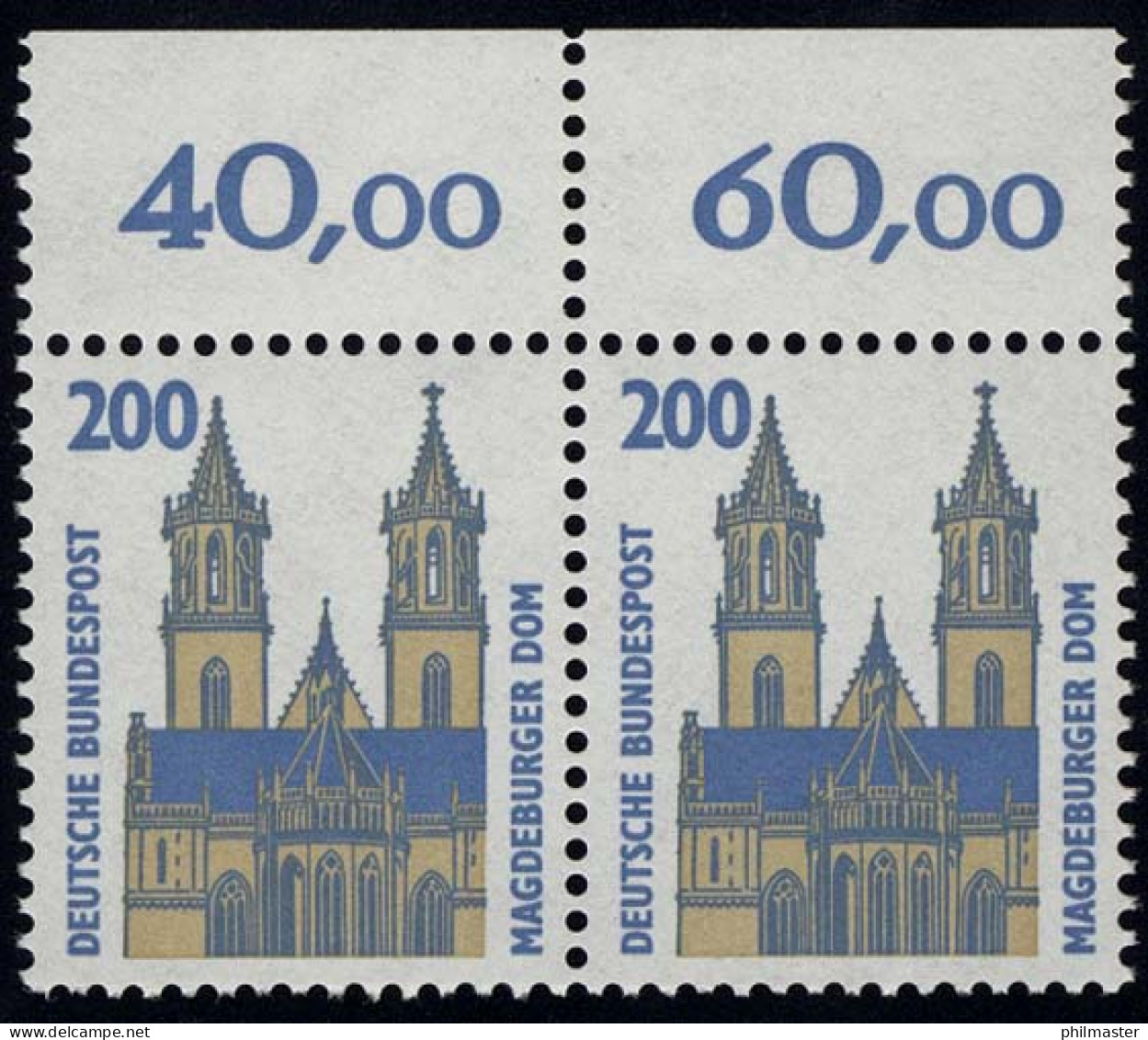 1665 SWK 200 Pf Paar OR ** Postfrisch - Unused Stamps