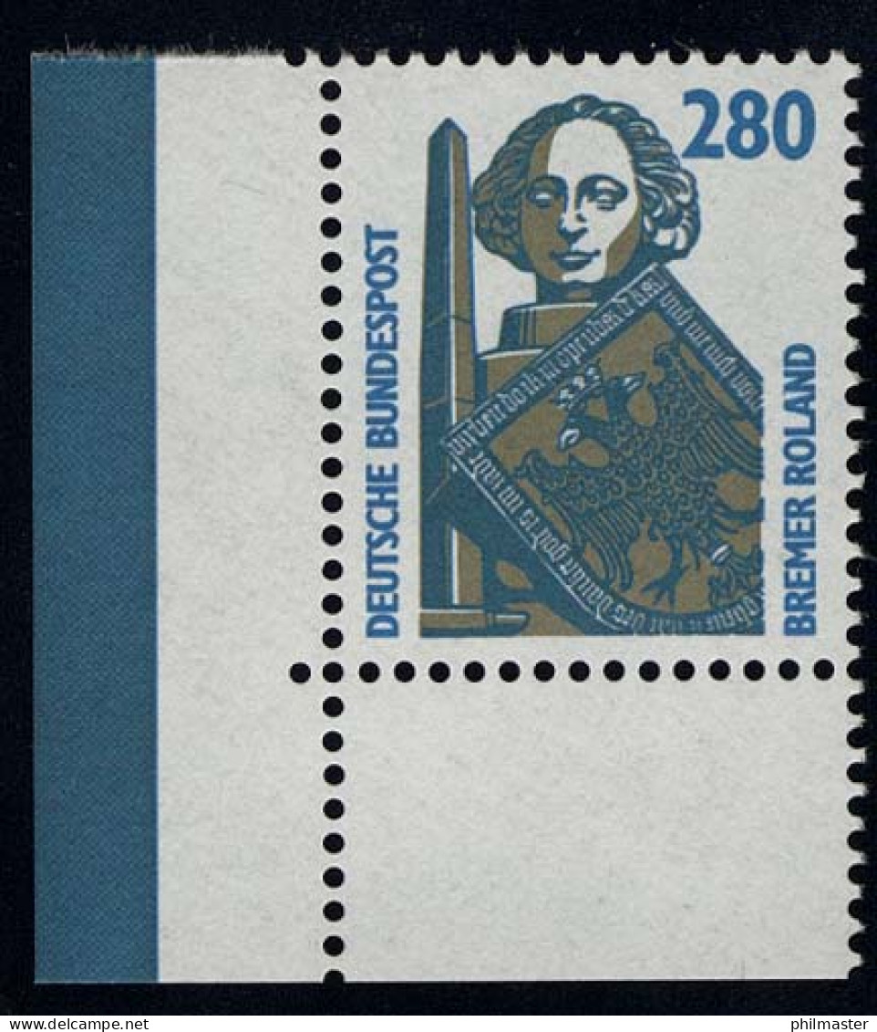 1381 SWK 280 Pf Ecke Ul OHNE Naht ** Postfrisch - Unused Stamps
