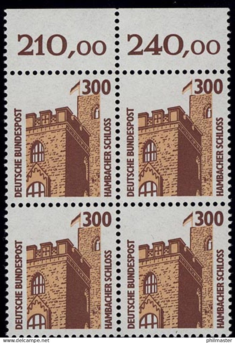 1348 SWK 300 Pf OR-Viererbl. ** Postfrisch - Nuevos